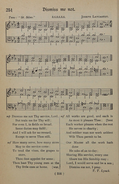 The Y.M.C.A. Hymnal: specially compiled for the use of men page 316