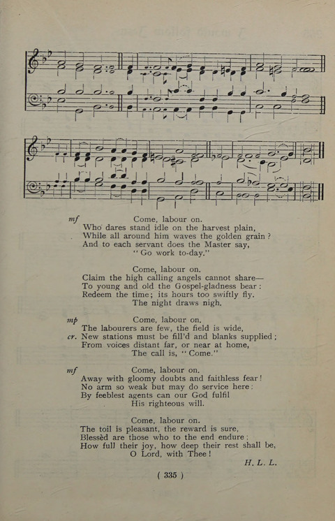 The Y.M.C.A. Hymnal: specially compiled for the use of men page 335