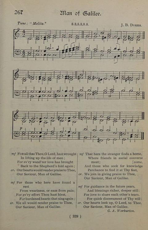 The Y.M.C.A. Hymnal: specially compiled for the use of men page 339