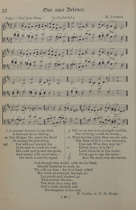 The Y.M.C.A. Hymnal: specially compiled for the use of men page 40
