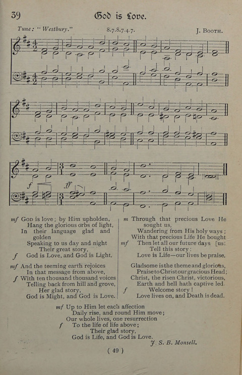 The Y.M.C.A. Hymnal: specially compiled for the use of men page 49