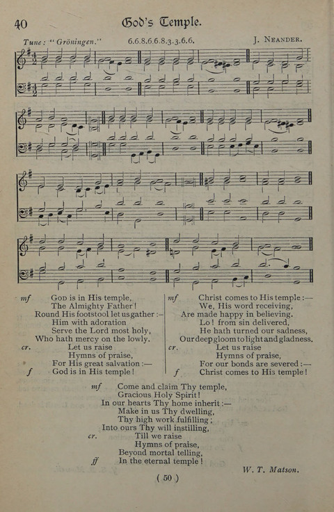 The Y.M.C.A. Hymnal: specially compiled for the use of men page 50