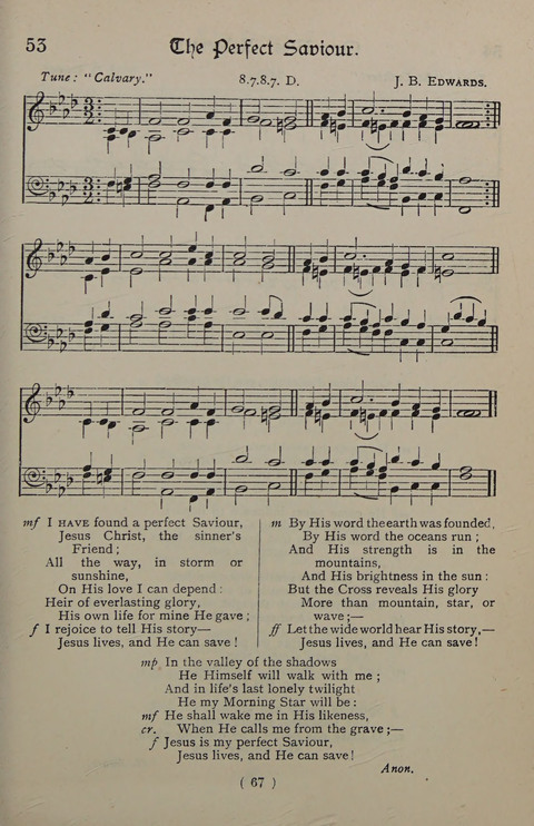 The Y.M.C.A. Hymnal: specially compiled for the use of men page 67