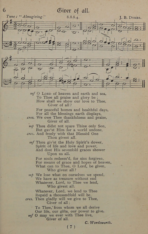 The Y.M.C.A. Hymnal: specially compiled for the use of men page 7