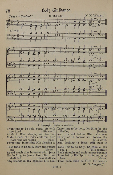 The Y.M.C.A. Hymnal: specially compiled for the use of men page 96