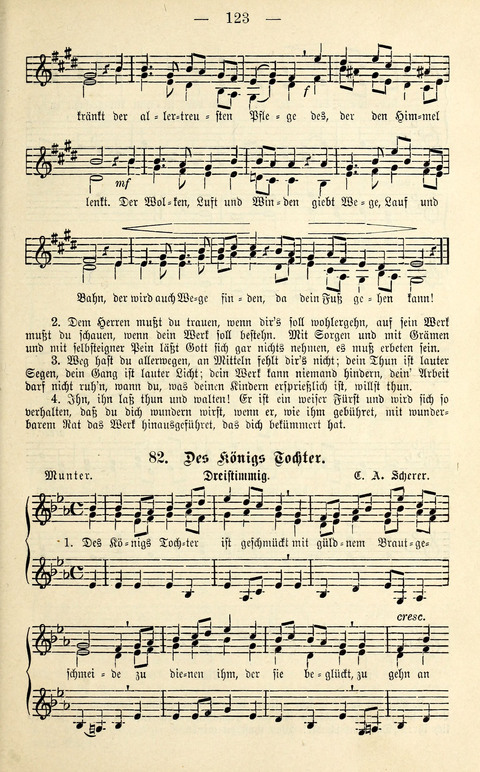 Zwei- und dreistimmige geistliche Lieder und Choräle: zum Gebrauch der Schwestern des Stuttgarter Diakonissenhauses, der Jungfrauen- und ähnlicher Vereine (2. Auflage) page 123