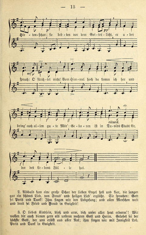 Zwei- und dreistimmige geistliche Lieder und Choräle: zum Gebrauch der Schwestern des Stuttgarter Diakonissenhauses, der Jungfrauen- und ähnlicher Vereine (2. Auflage) page 13