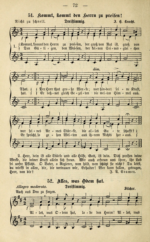 Zwei- und dreistimmige geistliche Lieder und Choräle: zum Gebrauch der Schwestern des Stuttgarter Diakonissenhauses, der Jungfrauen- und ähnlicher Vereine (2. Auflage) page 72