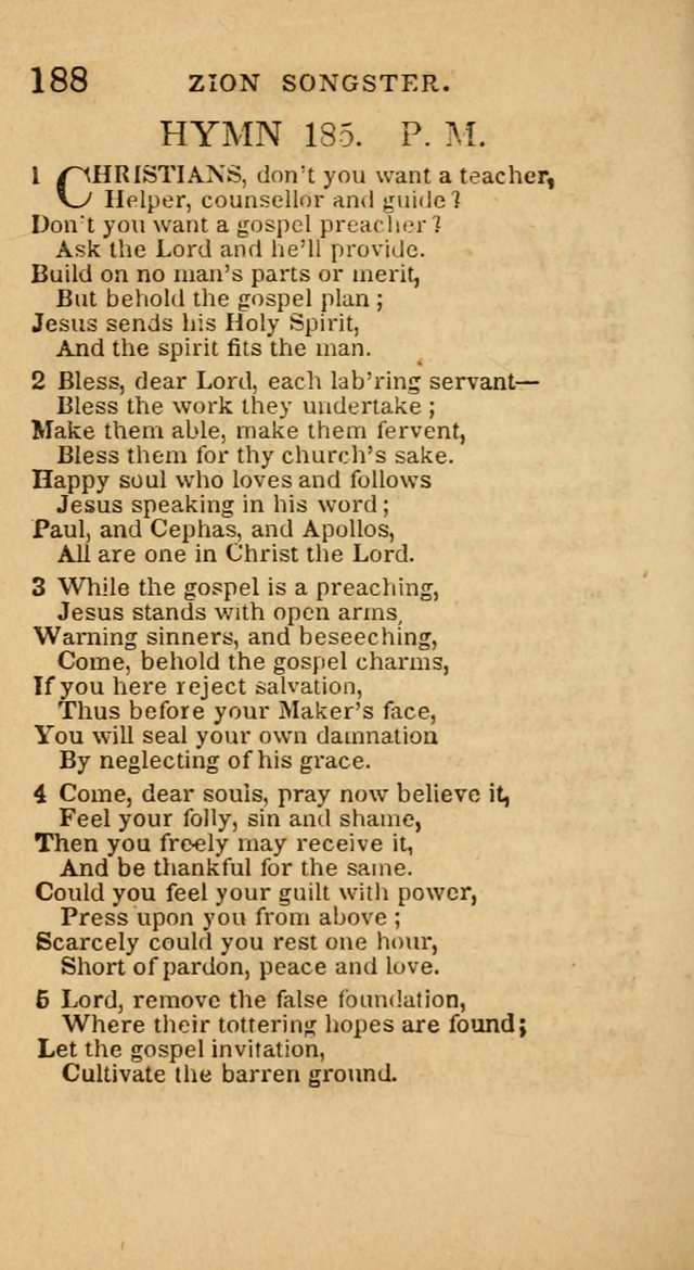 The Zion Songster: a Collection of Hymns and Spiritual Songs, generally sung at camp and prayer meetings, and in revivals of religion  (Rev. & corr.) page 191
