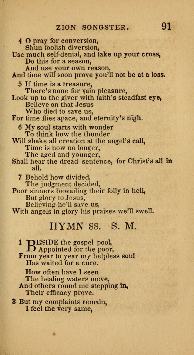 The Zion Songster: a Collection of Hymns and Spiritual Songs, generally sung at camp and prayer meetings, and in revivals of religion  (Rev. & corr.) page 94